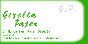 gizella pajer business card